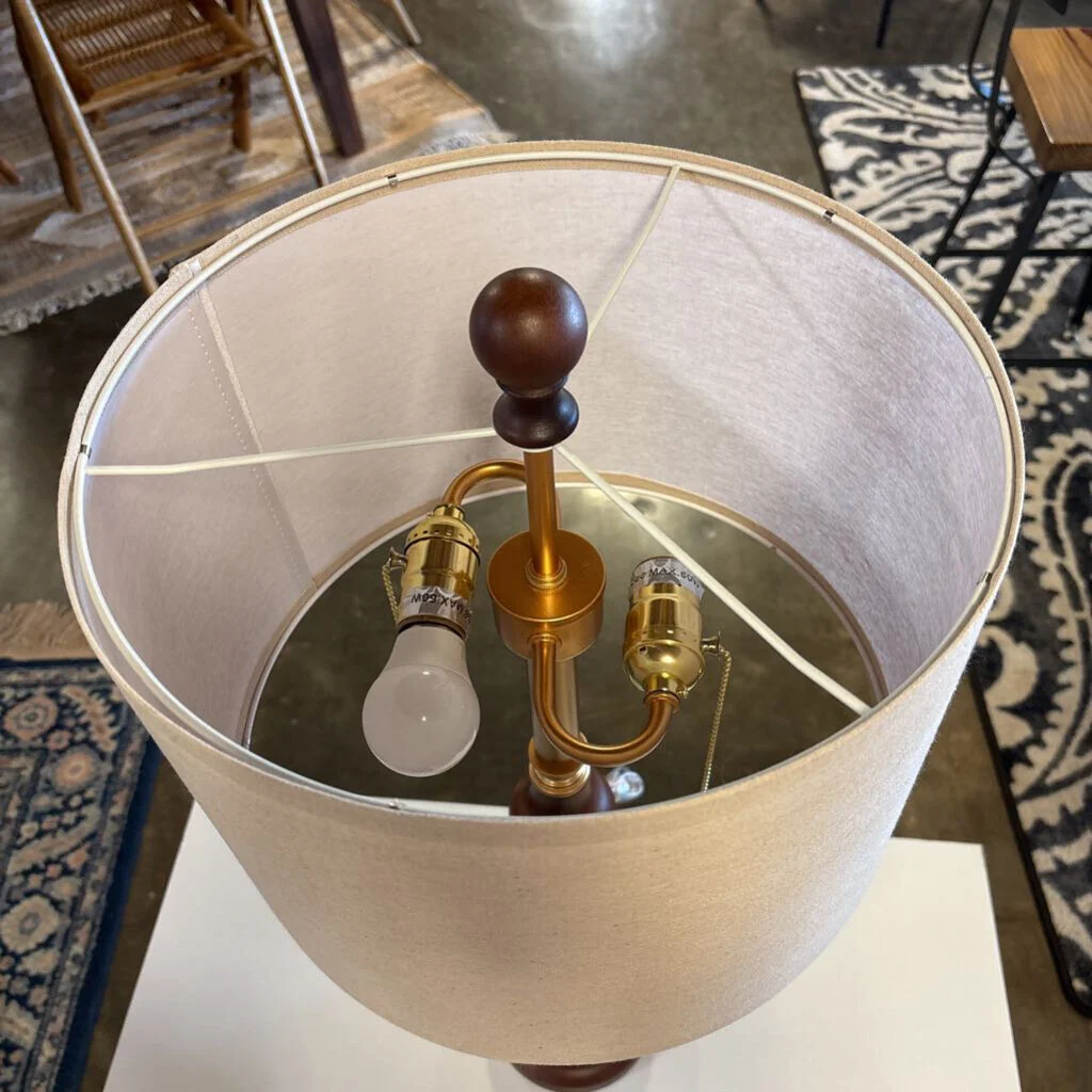 Natural Wood Table Lamp - Image 3