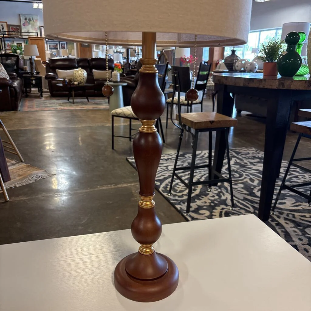 Natural Wood Table Lamp - Image 2