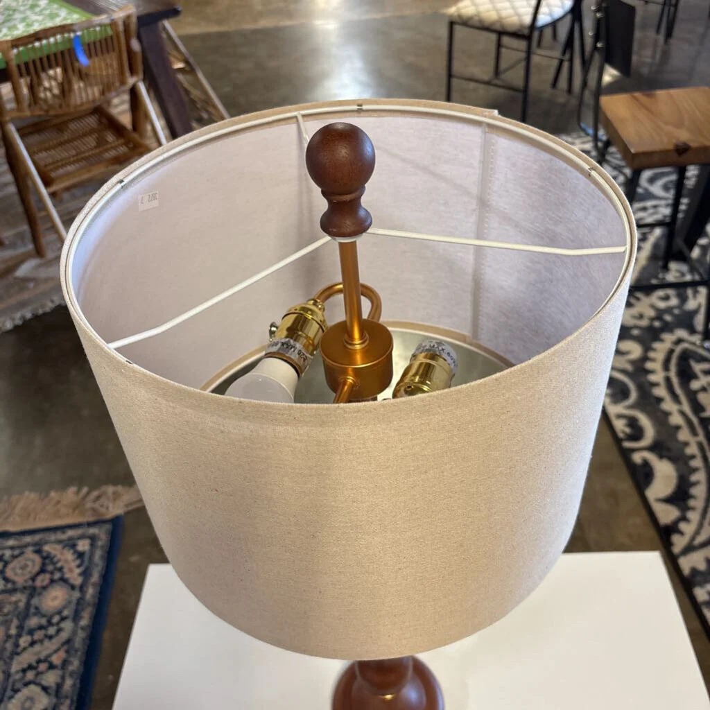 Natural Wood Table Lamp - Image 4