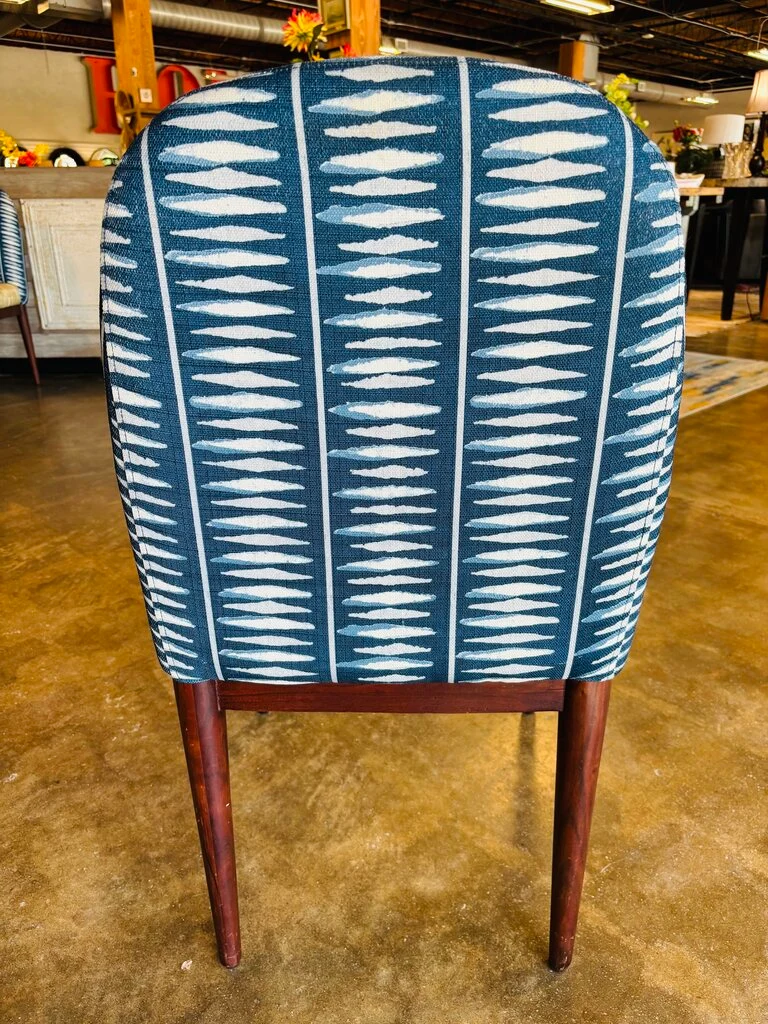 Navy & Green Upholstered Chair - Image 3