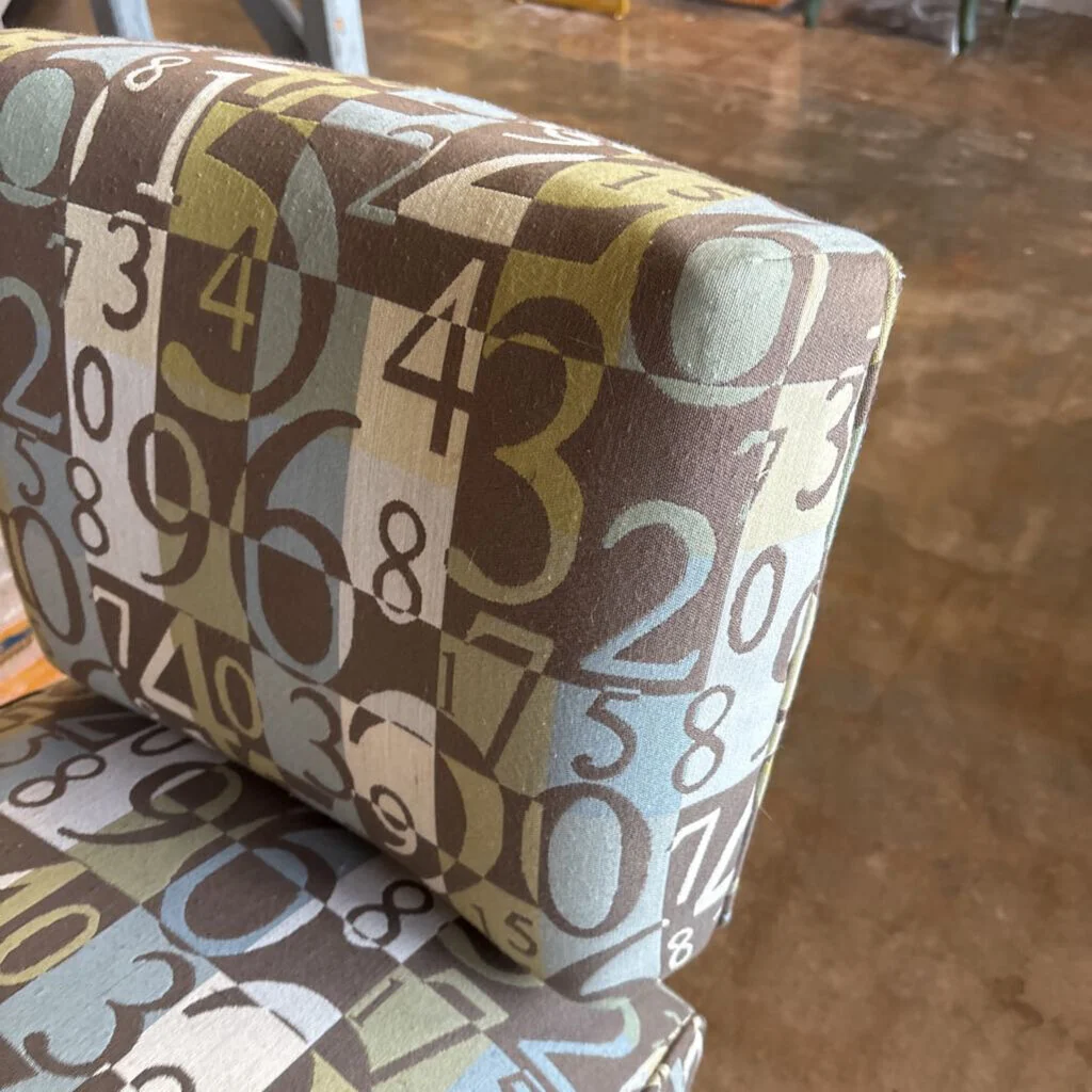 Numerical Print Fabric Chair - Image 4