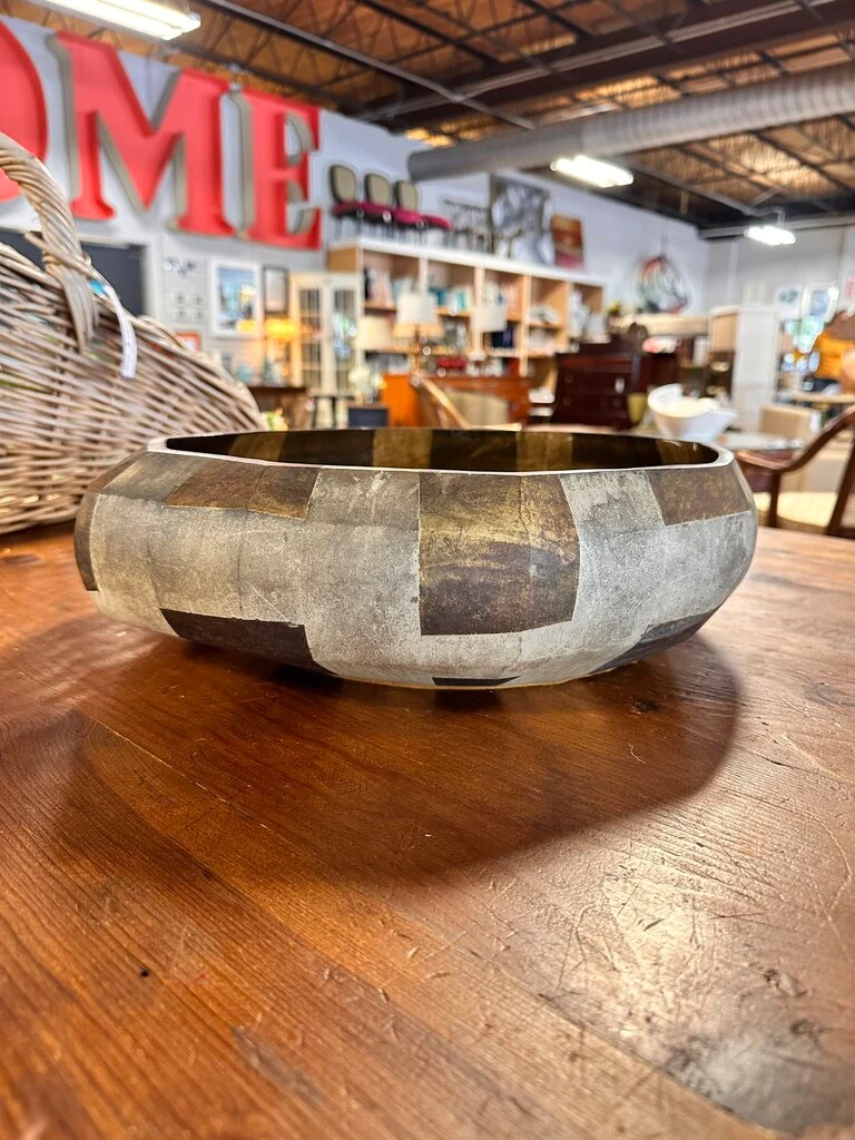Organic Metallic Shallow Bowl - Image 2