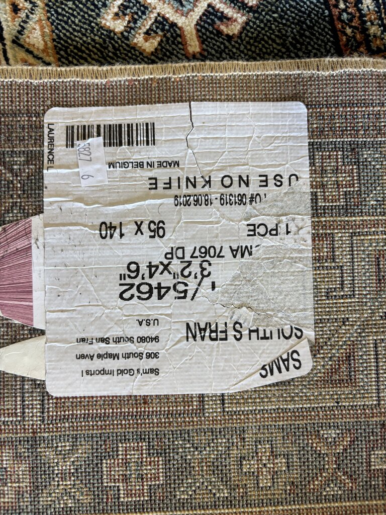 Oriental Woven Area Rug 3'2" X 4'6" - Image 3