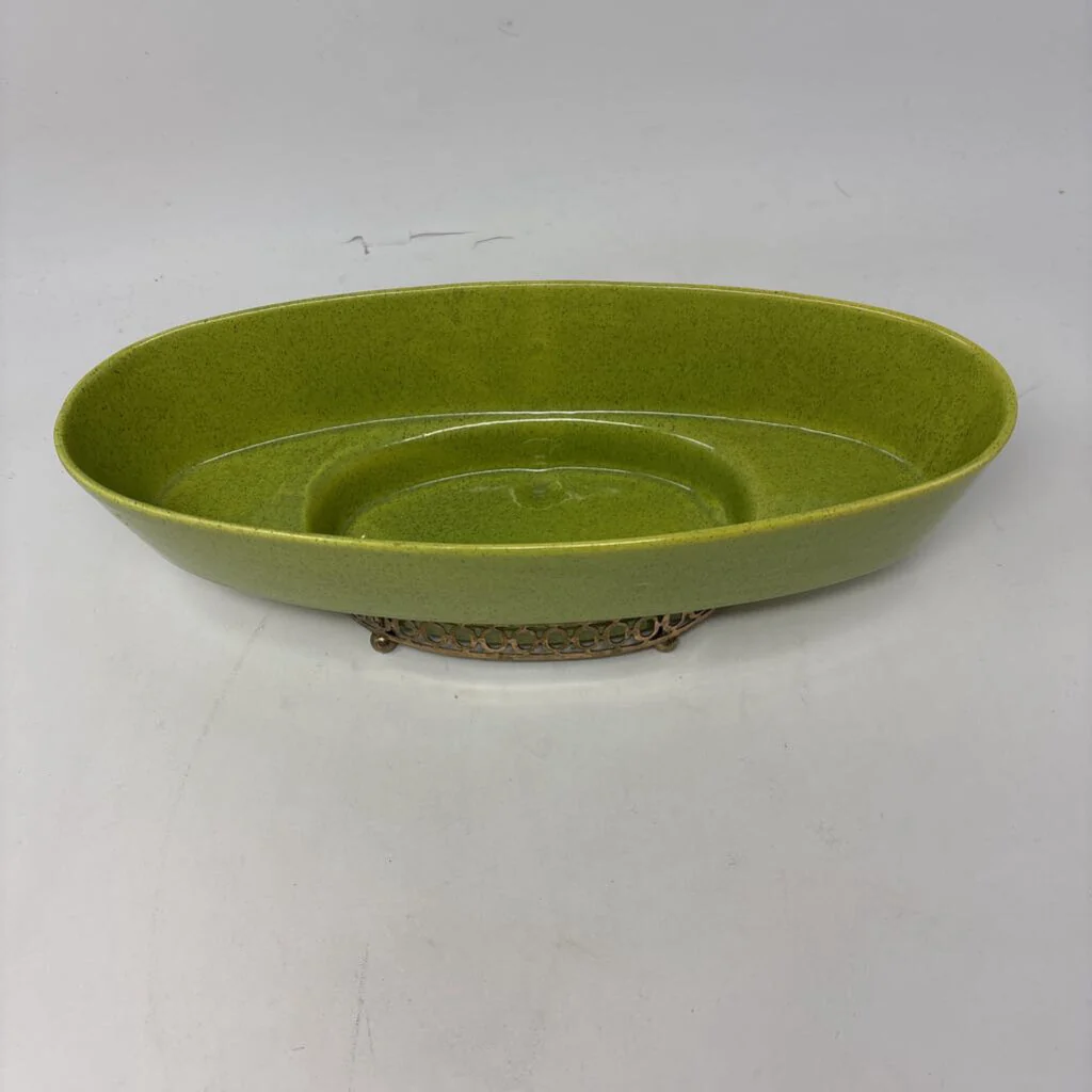 Oval Planter with Metal Stand - Image 2
