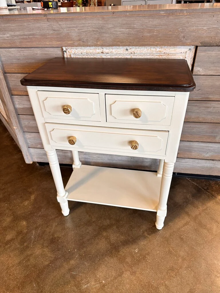 Painted & Natural Top Accent Table - Image 4