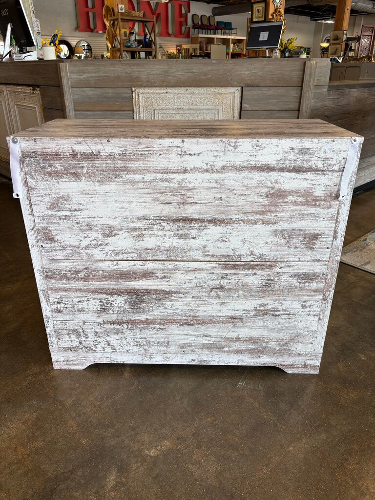 Painted Wood Sideboard 2 Drawers, 2 Doors 35.5 X 15.5 X 30.25 - Image 7