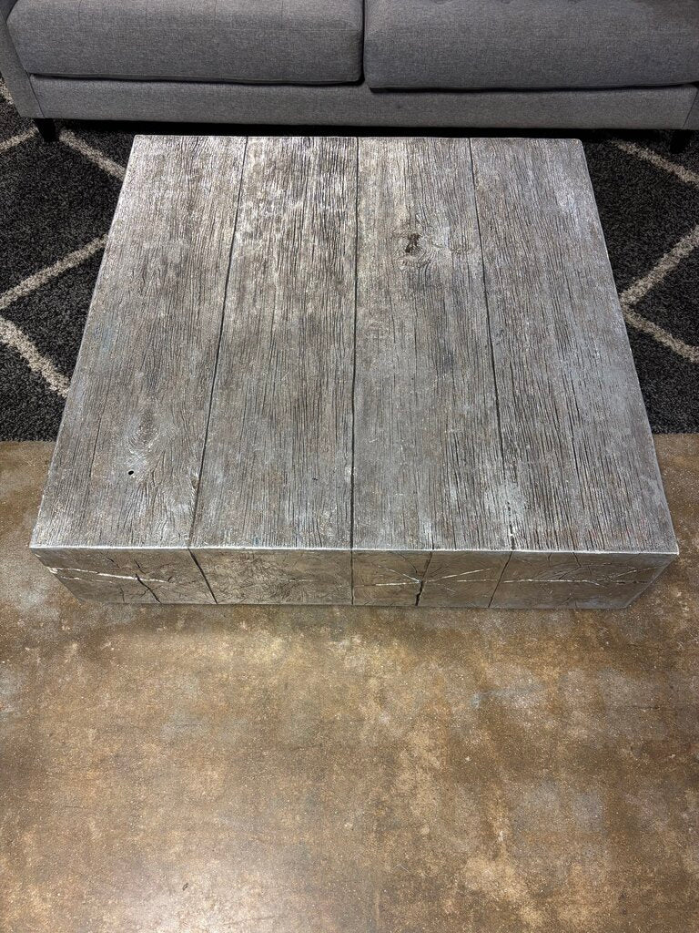 Painted Wood Square Coffee Table 44 X 44 X 15.5 - Image 3