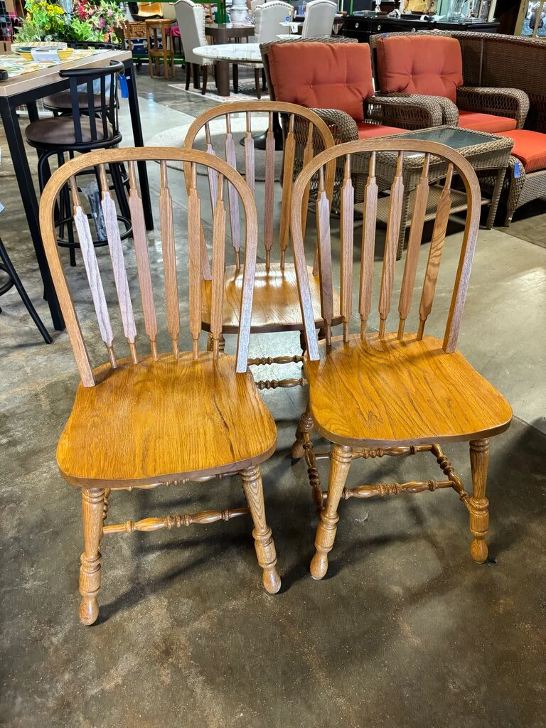 Pedestal Dining Table, 4 Leaves, 6 Chairs - Image 6