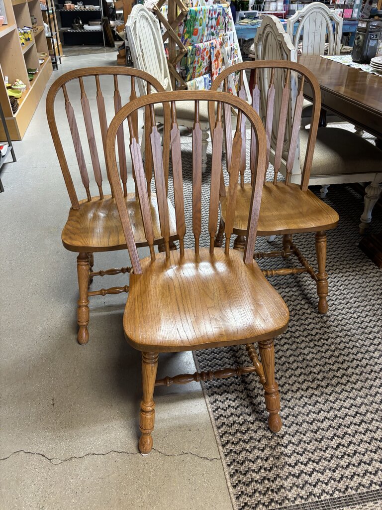 Pedestal Dining Table, 4 Leaves, 6 Chairs - Image 8