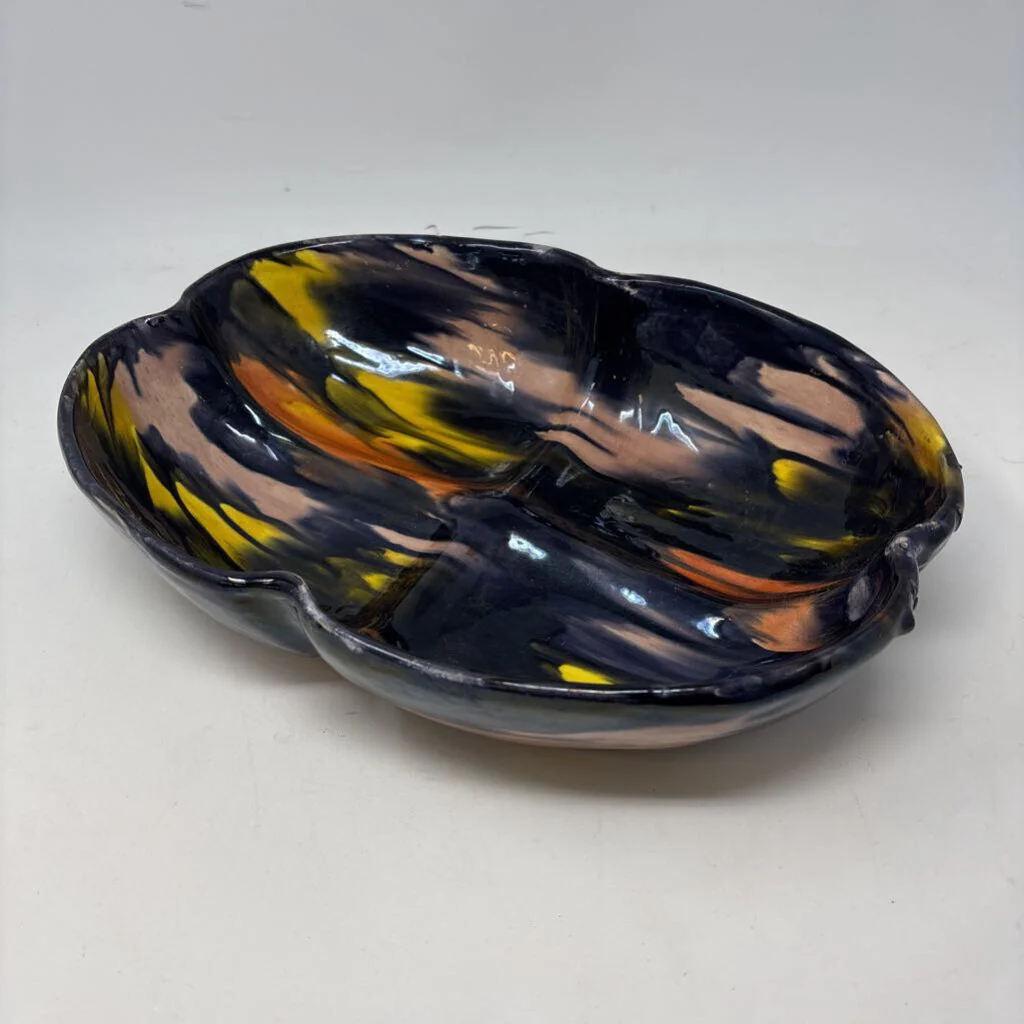Pottery Dripware Glazed Bowl