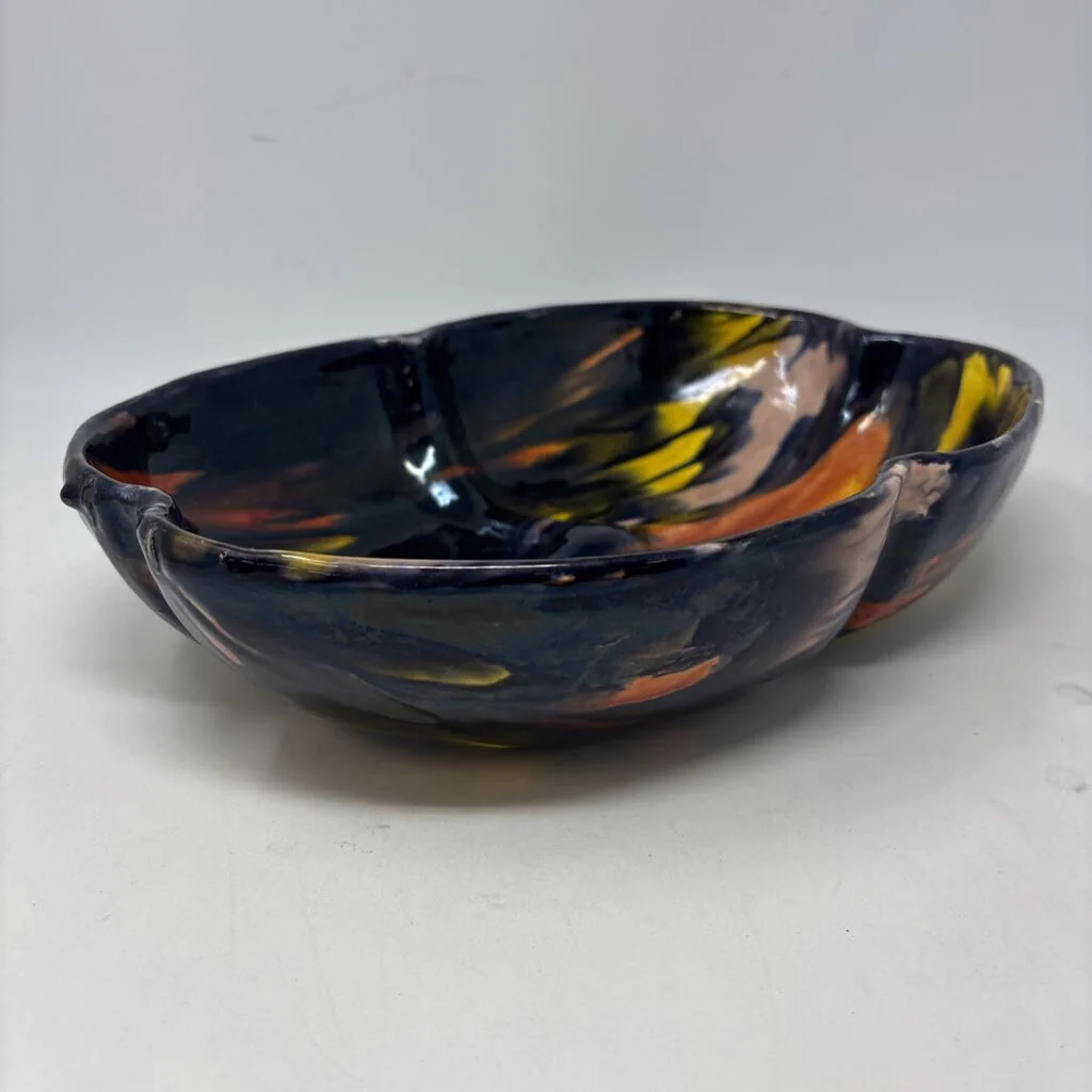 Pottery Dripware Glazed Bowl - Image 4