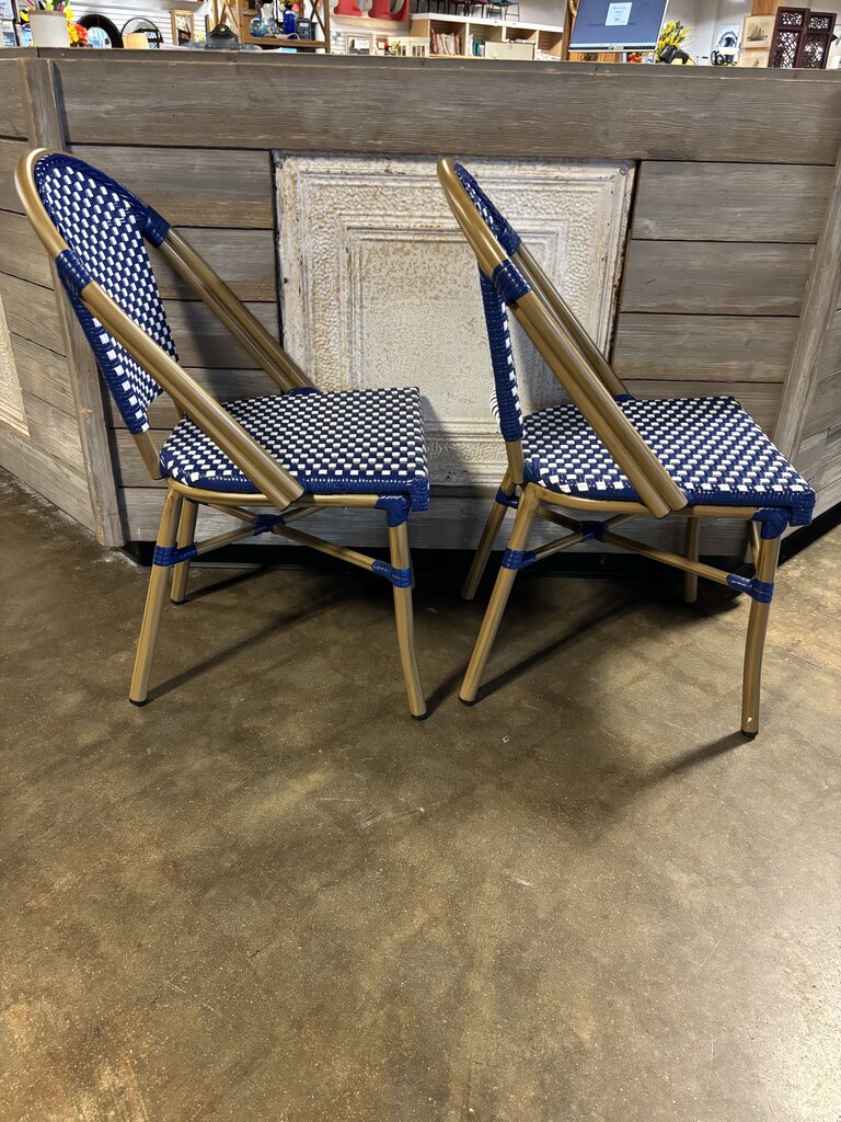 Purple Leaf Bistro Chairs Pair - Image 3