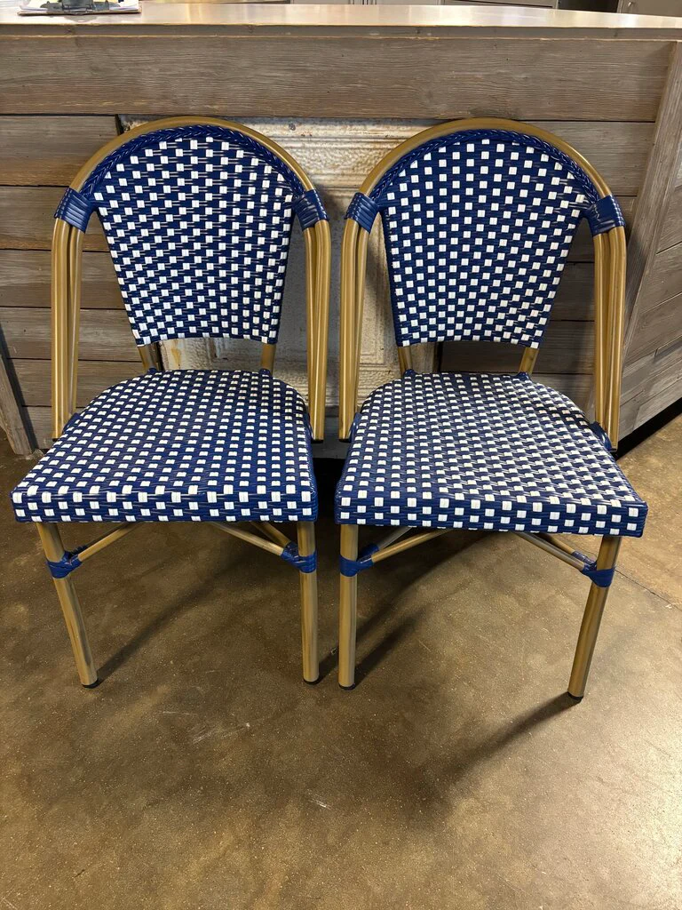 Purple Leaf Bistro Chairs Pair