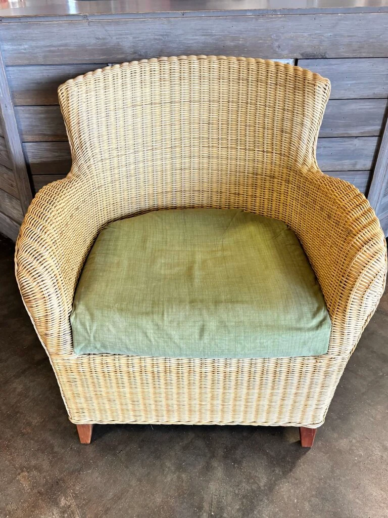 Rattan Arm Chair with Cushion - Image 2