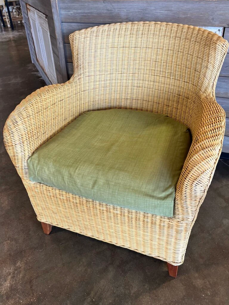 Rattan Arm Chair with Cushion - Image 3