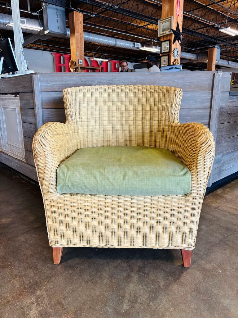 Rattan Arm Chair with Cushion - Image 5