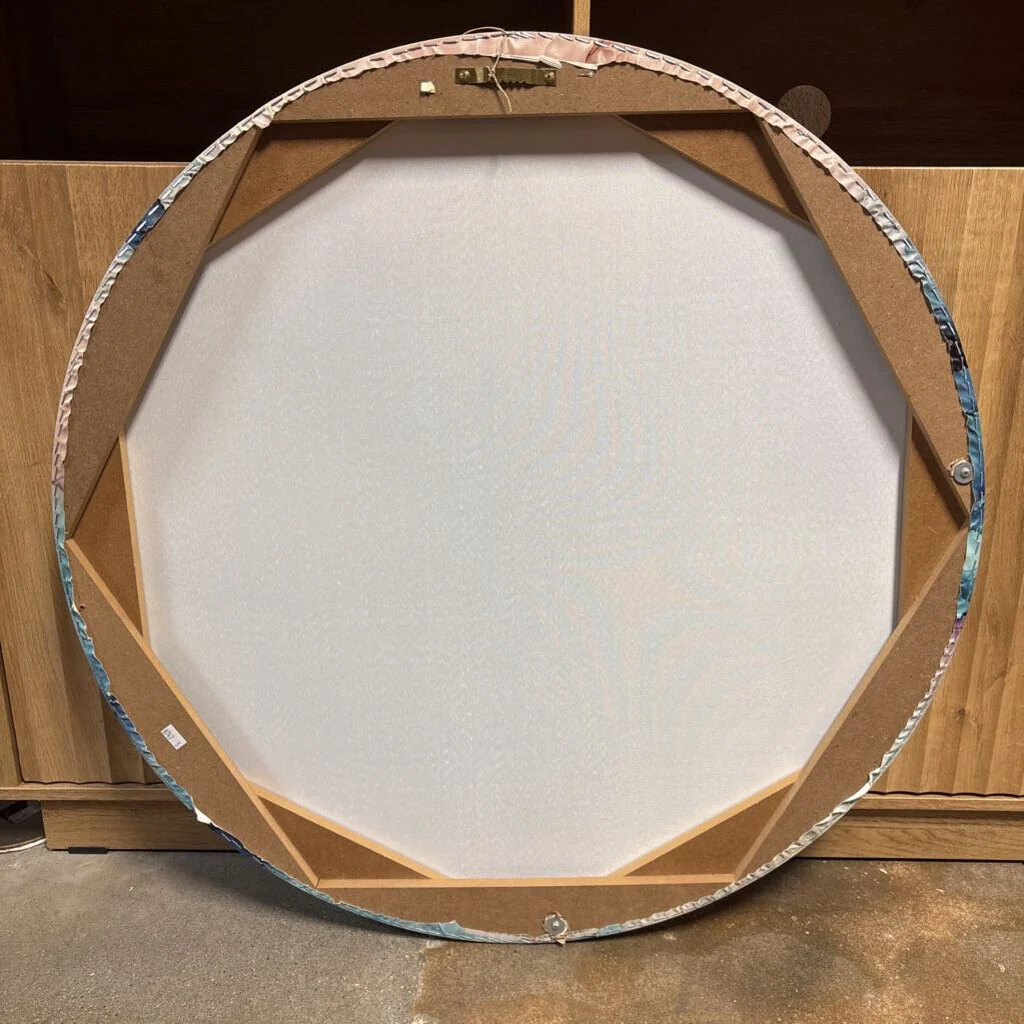 Round Abstract Canvas Wall Art 28"R - Image 2
