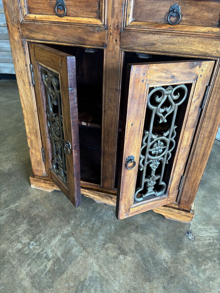 Rustic Wood/Metal Door Buffet 34.5 X 24.25 X 38.25 - Image 3