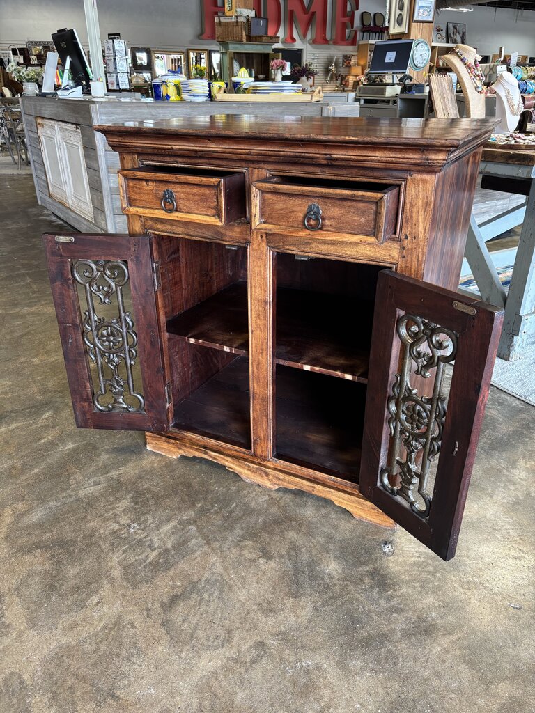 Rustic Wood/Metal Door Buffet 34.5 X 24.25 X 38.25 - Image 4