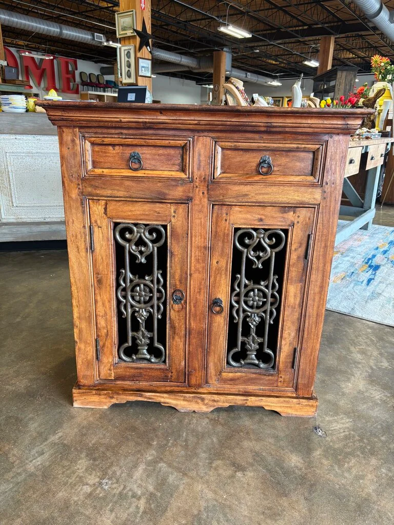 Rustic Wood/Metal Door Buffet 34.5 X 24.25 X 38.25 - Image 7