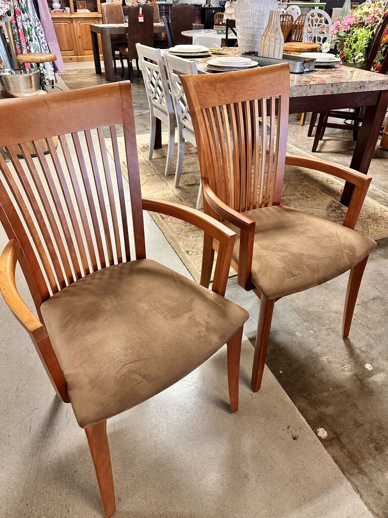 Set 2 Dining Arm Chairs Vermont Woods - Image 6