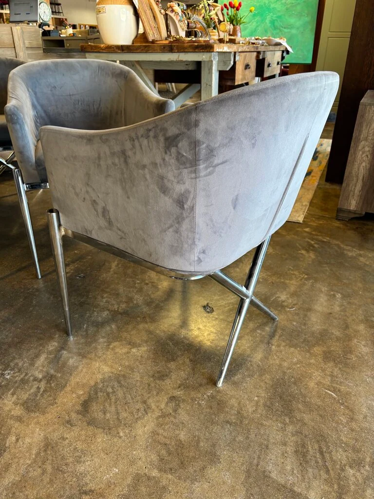Set 6 Velvet Dining Chairs - Image 3