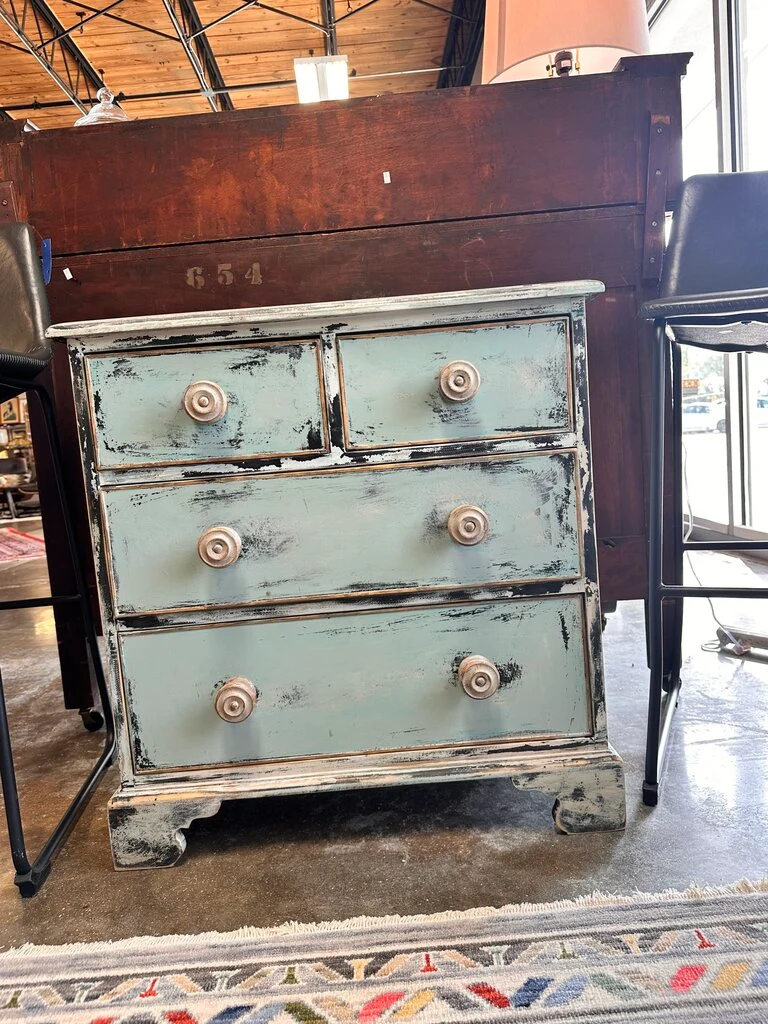 Shabby Blue & Light Nightstand - Image 3