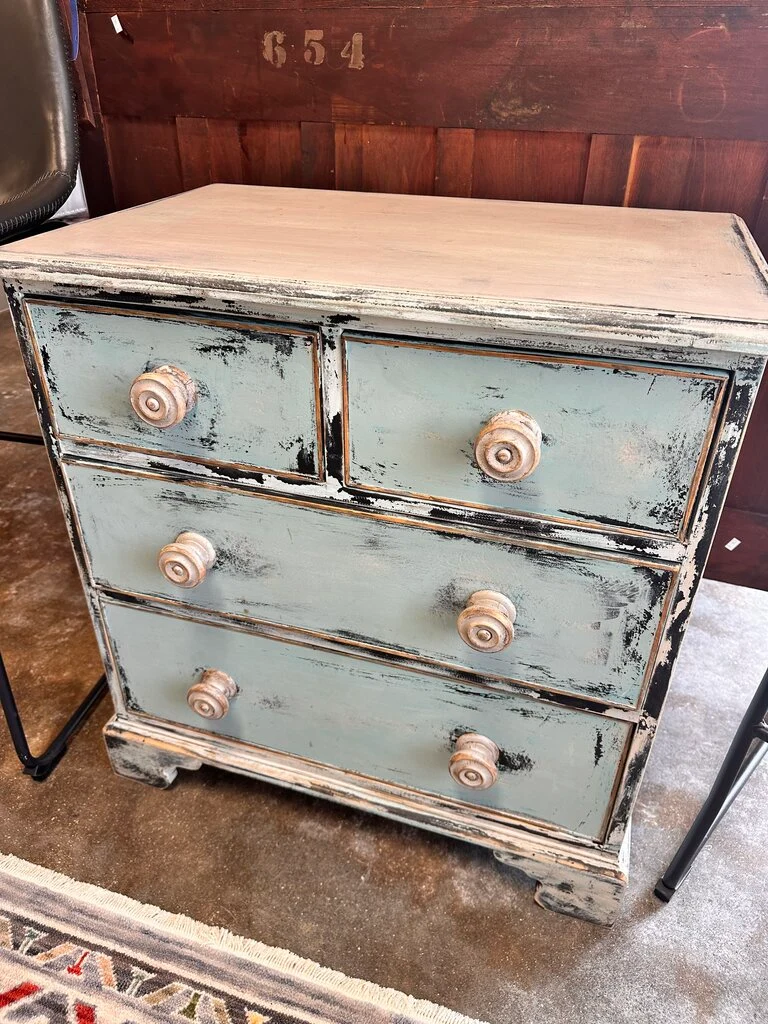 Shabby Blue & Light Nightstand - Image 4