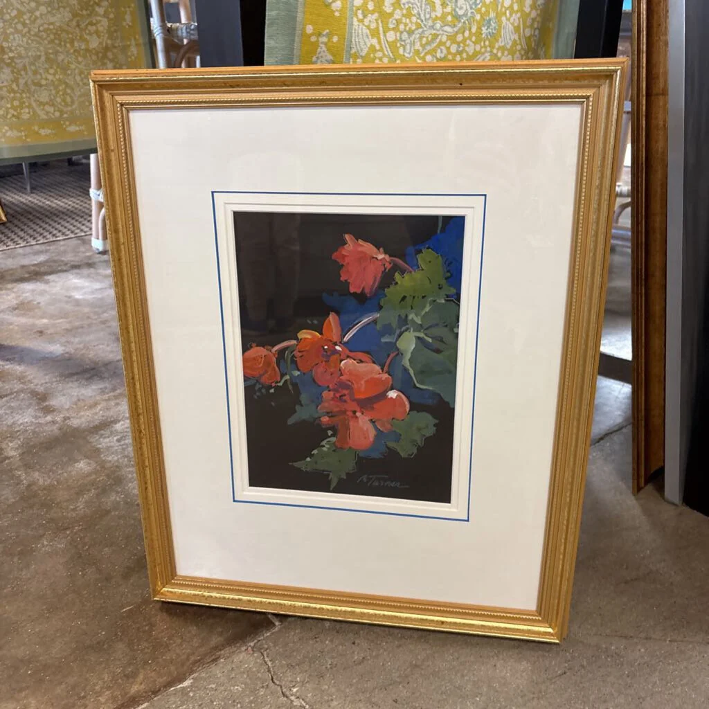 Signed Floral by B Turner 18 X 21