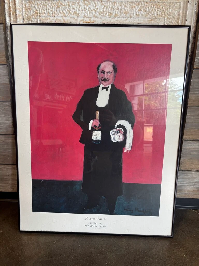 Signed Guy Buffet Waiter Print