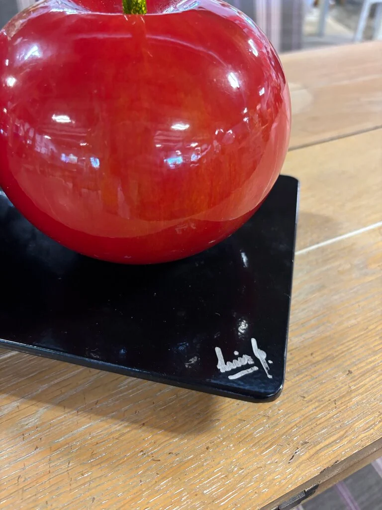 Triple Red Cherries Signed Sculpture - Image 5