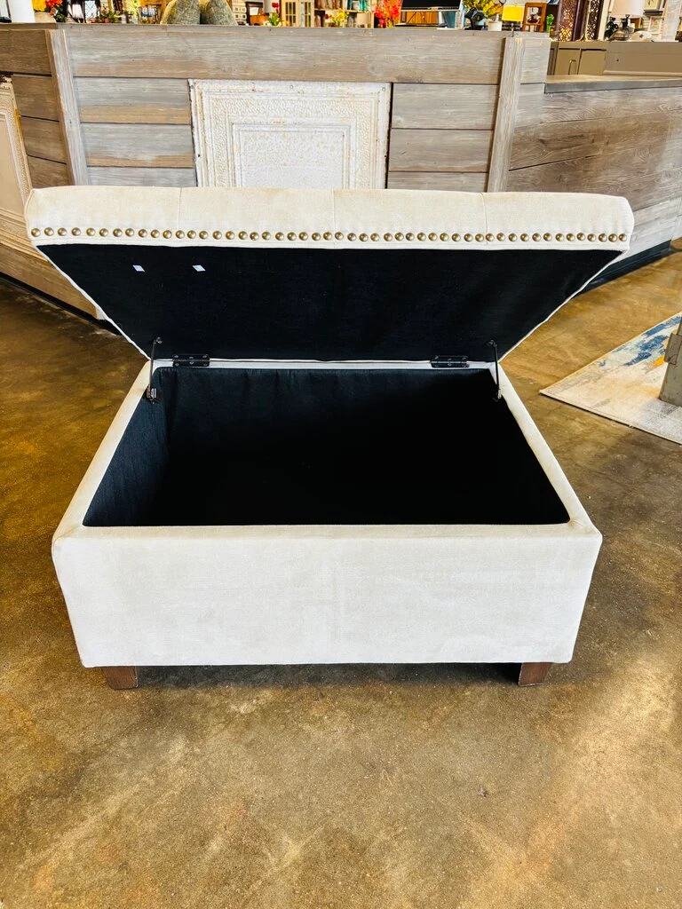 Tufted Upholstered Ottoman - Image 2