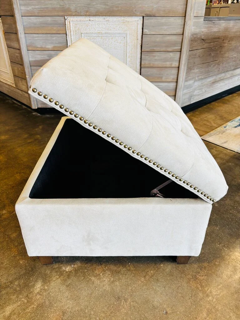 Tufted Upholstered Ottoman - Image 4