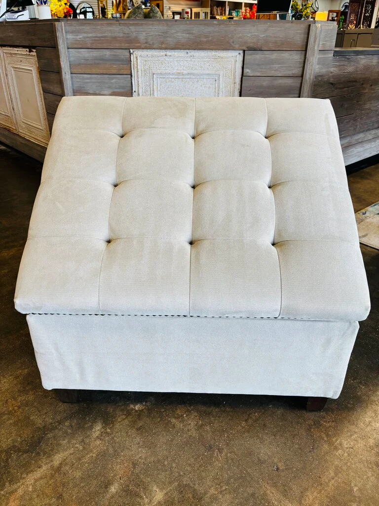 Tufted Upholstered Ottoman - Image 5