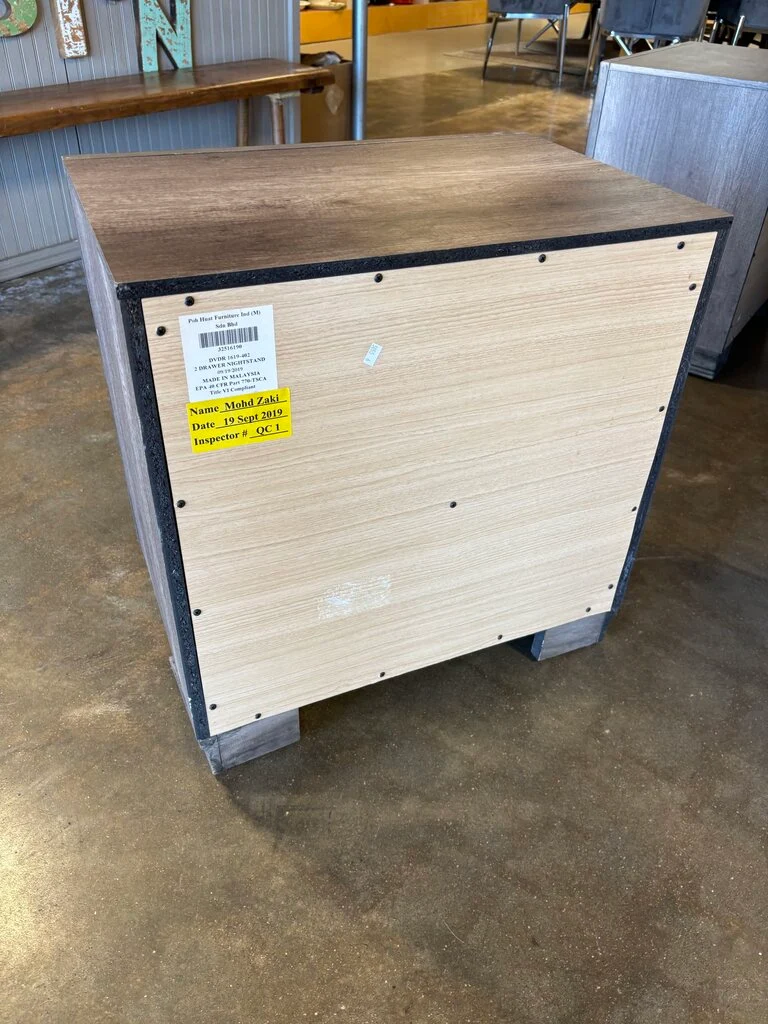 Two Drawer Nightstand 23.5 X 16 X 24 - Image 7