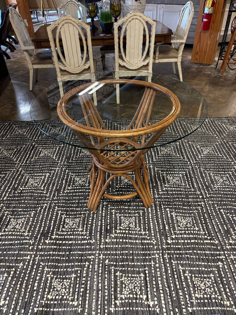 Vintage Bamboo Patio Table and 4 Chairs - Image 3