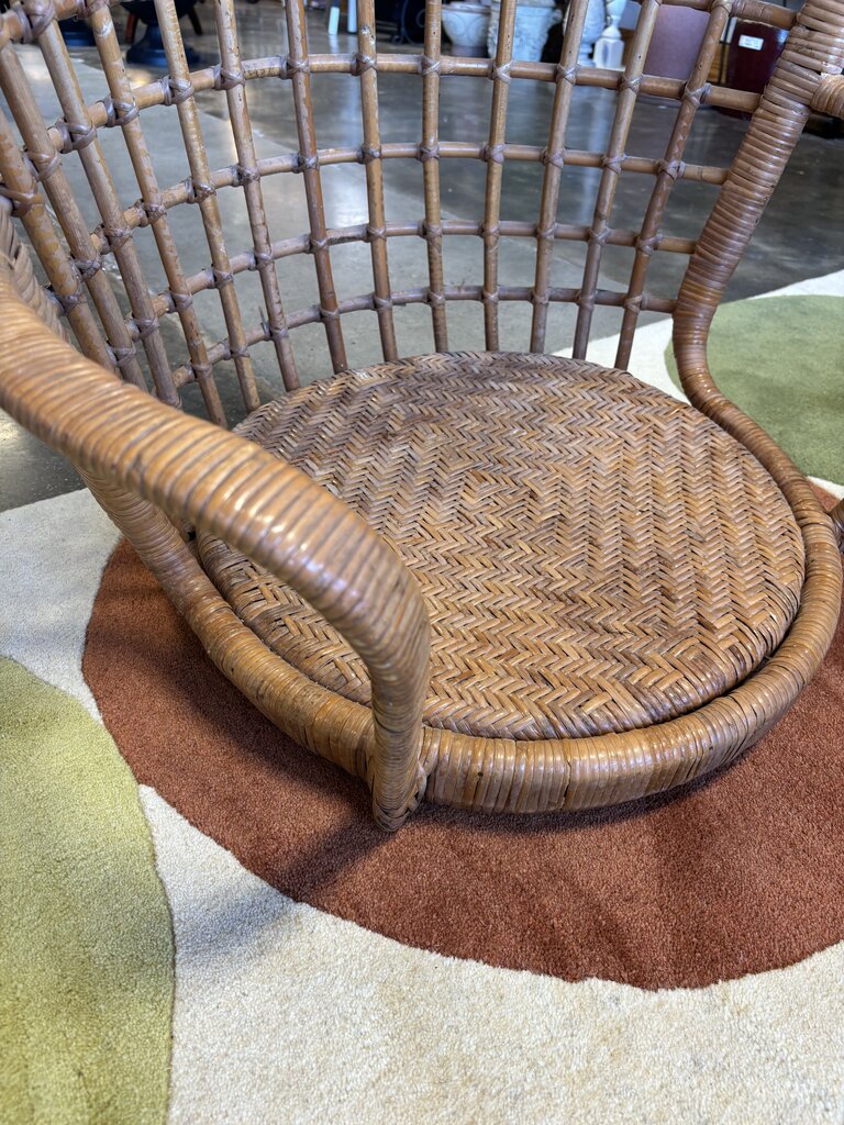 Vintage Hanging Wicker Egg Chair - Image 5