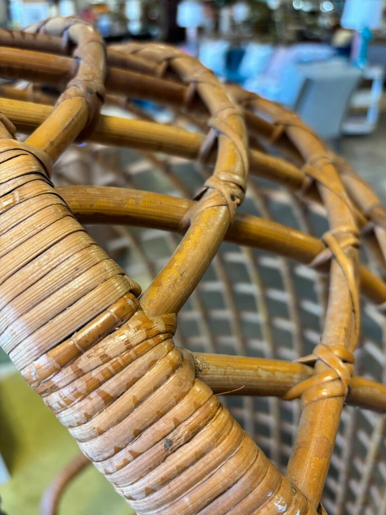 Vintage Hanging Wicker Egg Chair - Image 6