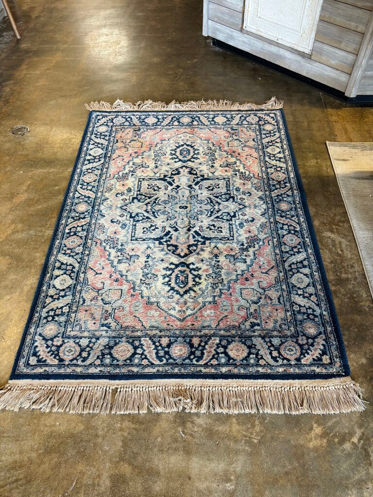 Vintage Machine Made Wool Area Rug 52 X 73 - Image 2