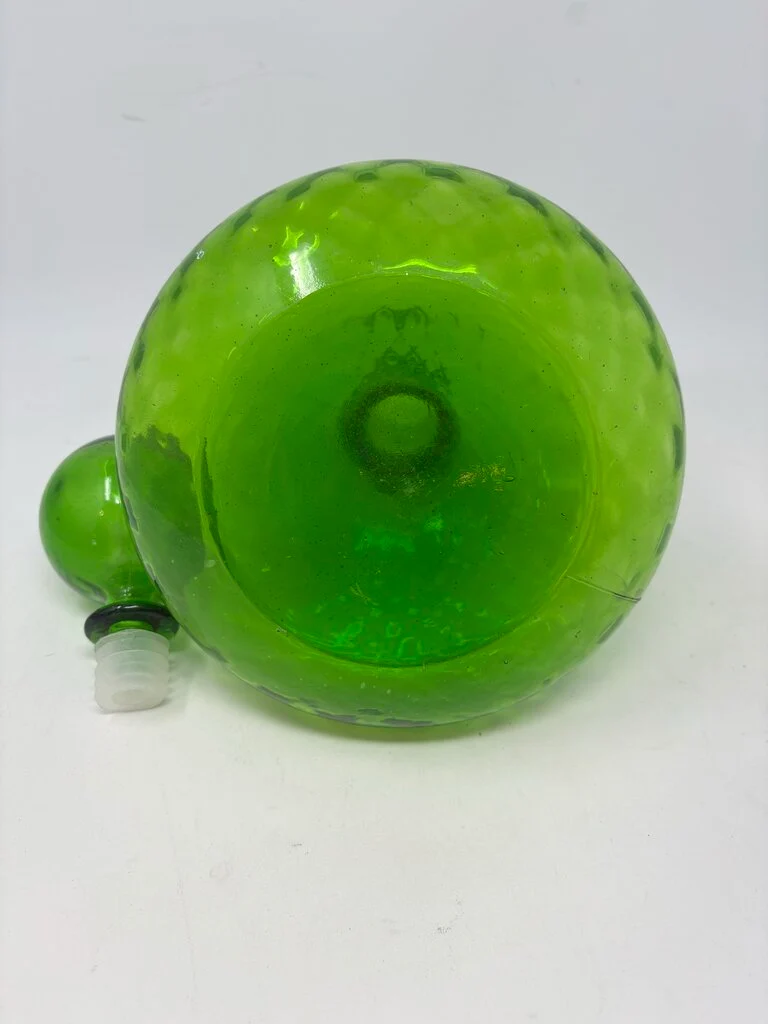 Vintage MCM "Genie" Diamond Swirl Glass Decanter - Image 5