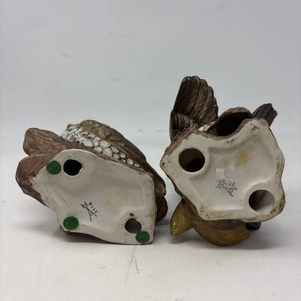 Vintage Porcelain Owls Pair - Image 6