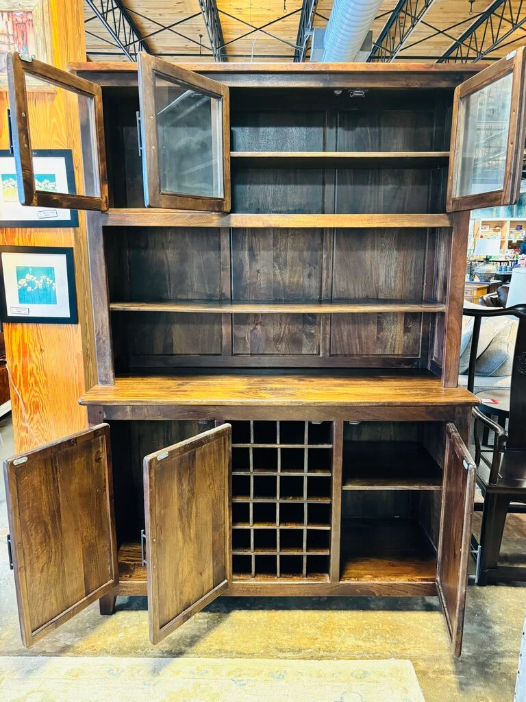 Wood Farmhouse Hutch 2 PC 59.5 X 22.5 X 83.5 - Image 2