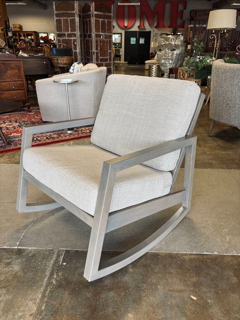 Wood Frame Rocking Chair - Image 3