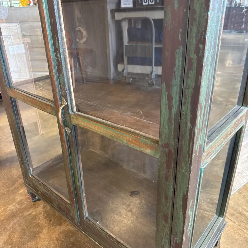 Wood Glass 2 Door Cabinet 35.5 X 16 X 44.5 - Image 6