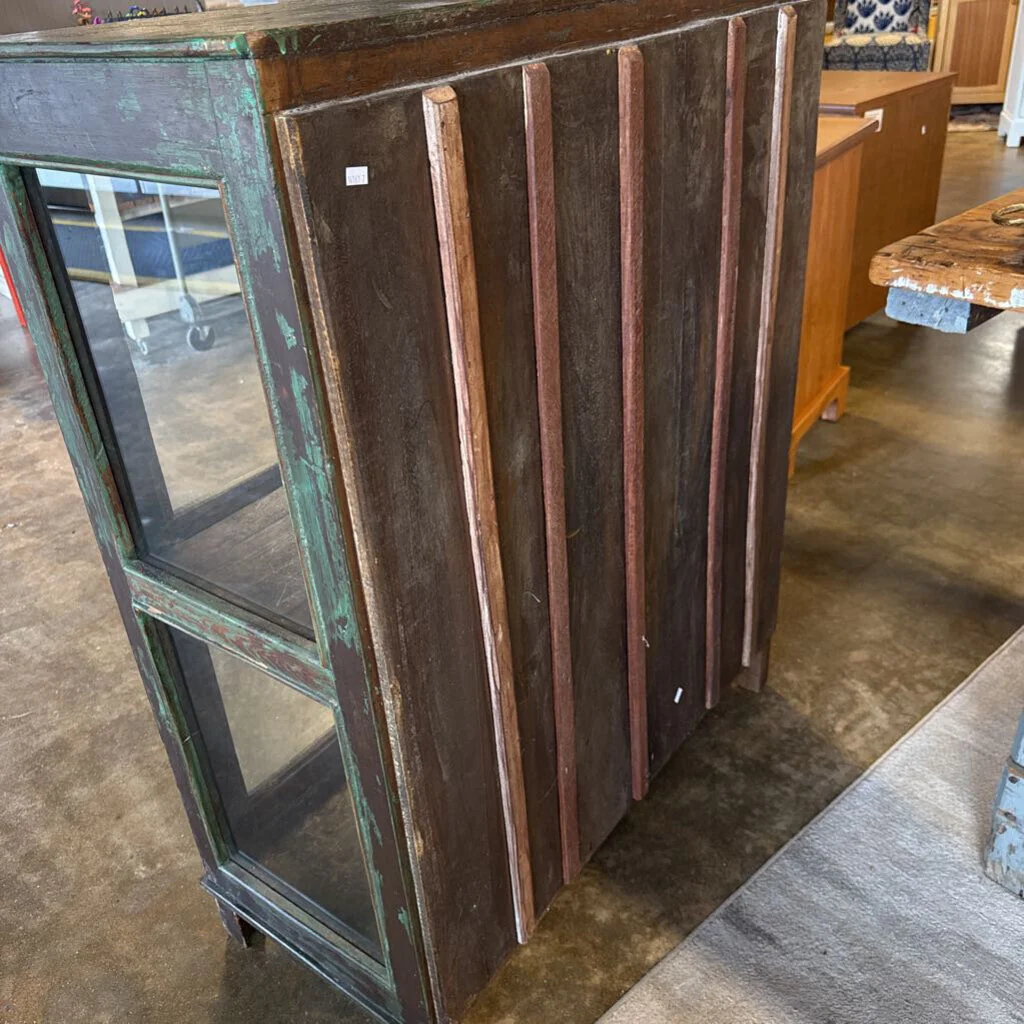 Wood Glass 2 Door Cabinet 35.5 X 16 X 44.5 - Image 8