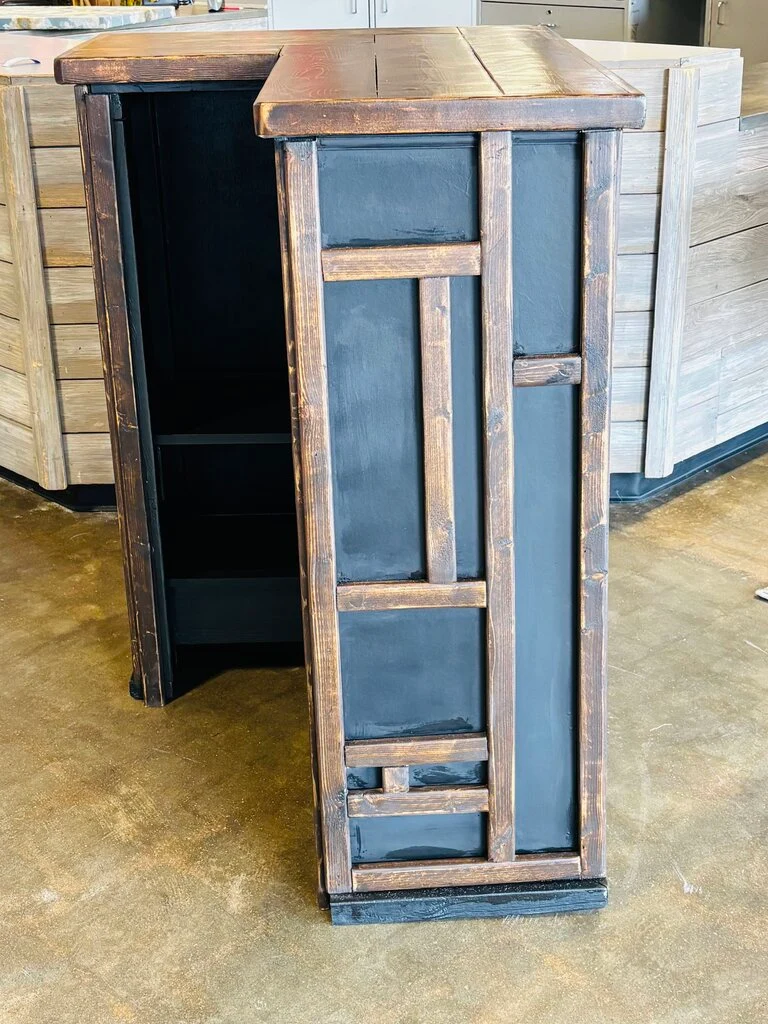 Wood Slat Corner Bar 38.25 X 30.25 X 42.5 - Image 4