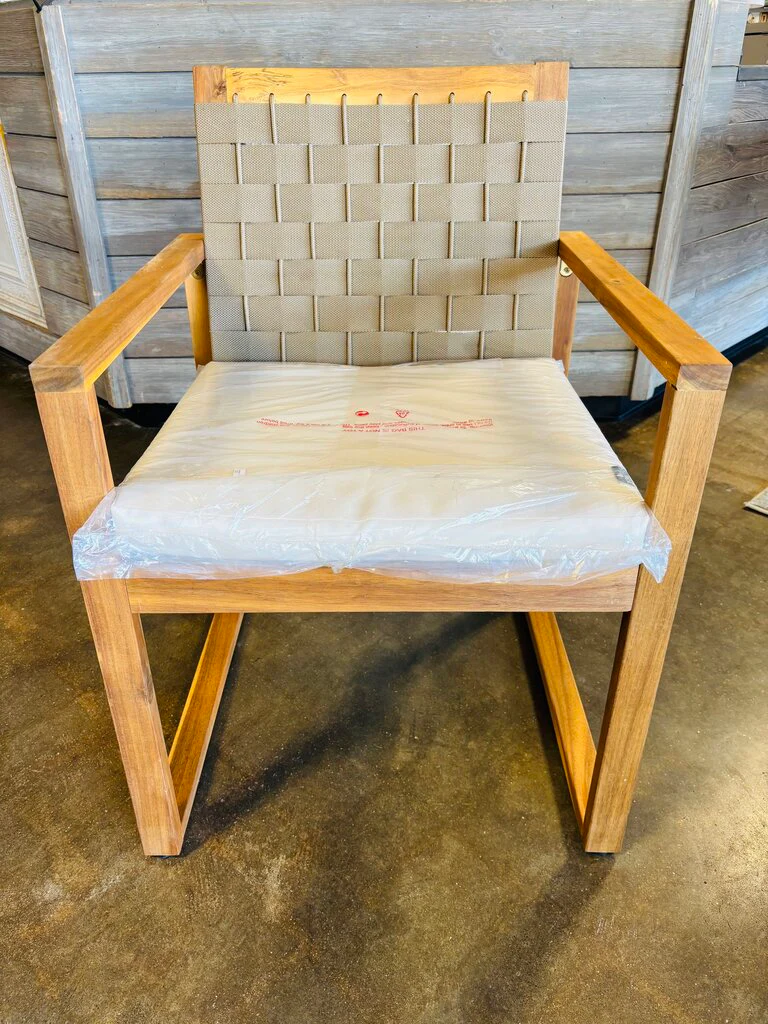 Wood & Woven Outdoor Chair