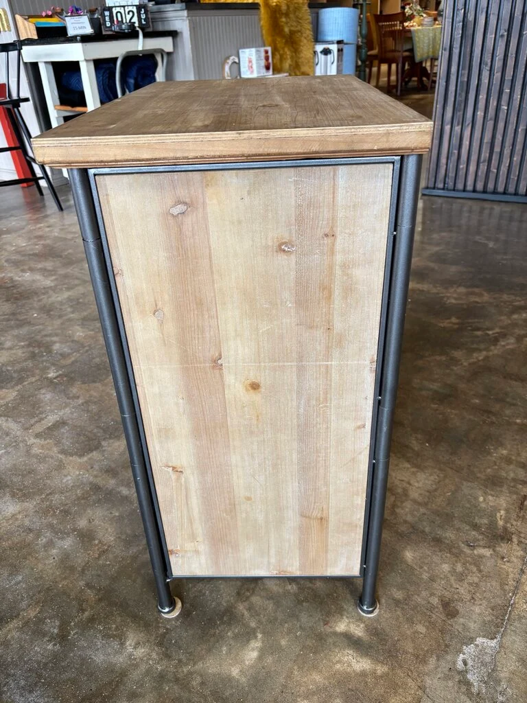 Wood/Metal 2 Drawer Cabinet 26 X 15.5 X 32 - Image 3