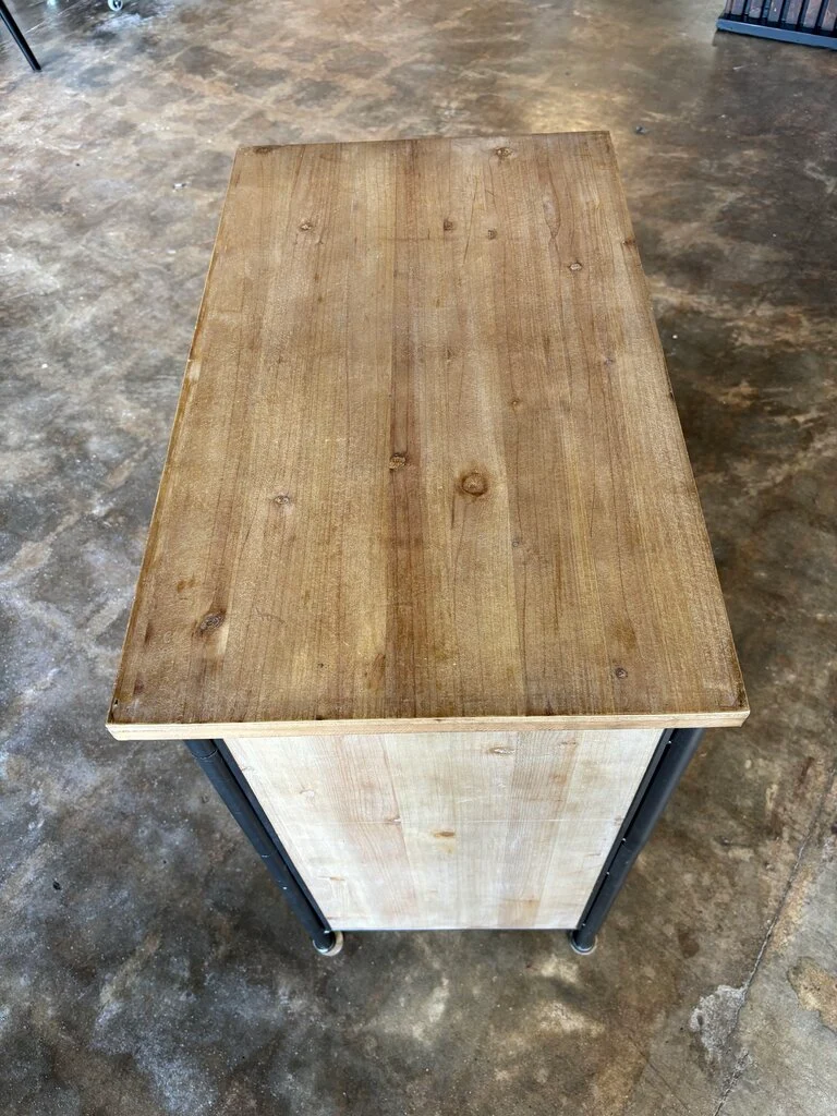 Wood/Metal 2 Drawer Cabinet 26 X 15.5 X 32 - Image 4