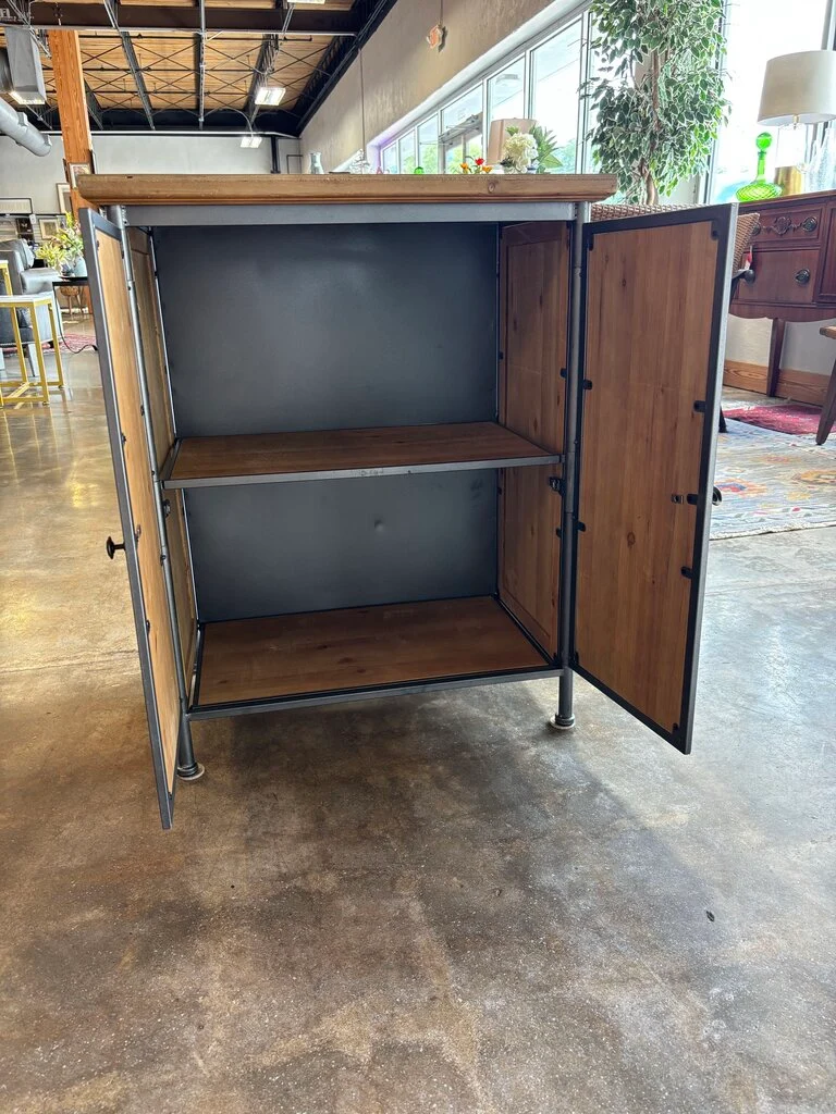 Wood/Metal 2 Drawer Cabinet 26 X 15.5 X 32 - Image 5